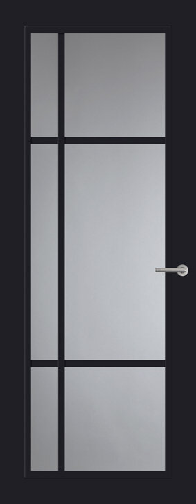 Binnendeur met glas FR501 | Frame | Diep zwart
