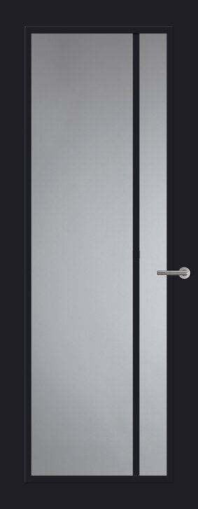 Binnendeur met glas FR502 | Frame | Diep zwart