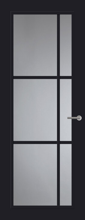 Binnendeur met glas FR504 | Frame | Diep zwart