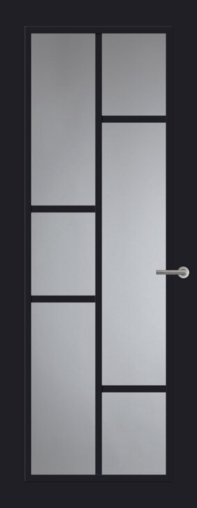 Binnendeur met glas FR506 | Frame | Diep zwart