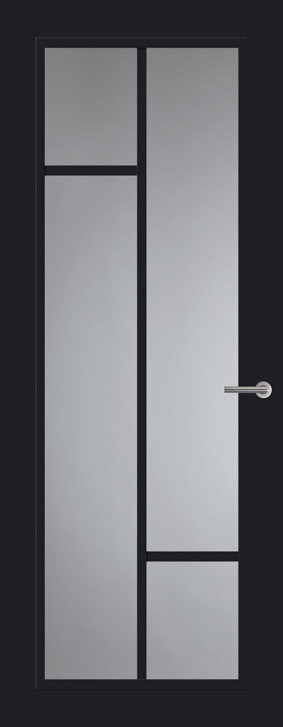 Binnendeur met glas FR508 | Frame | Diep zwart
