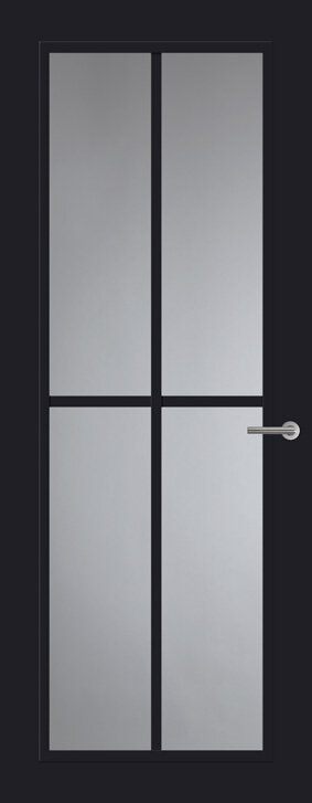 Binnendeur met glas FR510 | Frame | Diep zwart