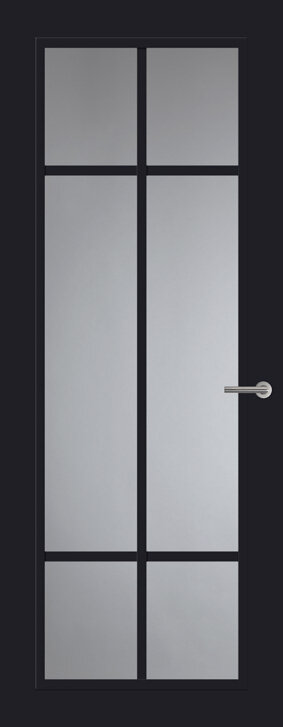 Binnendeur met glas FR513 | Frame | Diep zwart