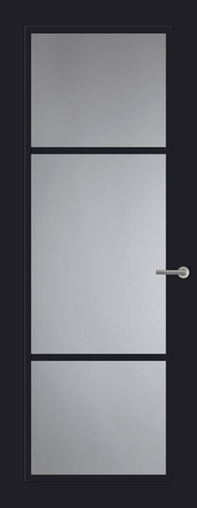 Binnendeur met glas FR515 | Frame | Diep zwart
