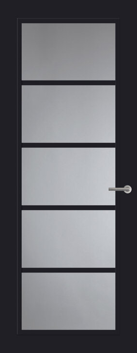 Binnendeur met glas FR516 | Frame | Diep zwart