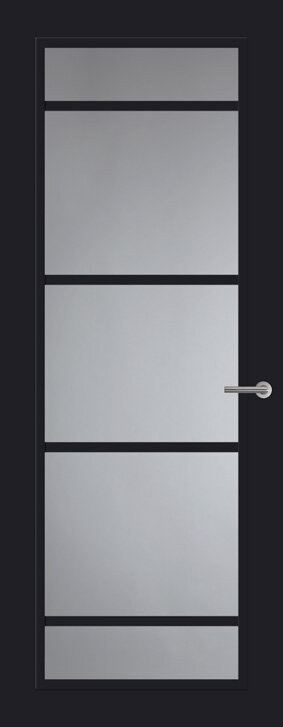 Binnendeur met glas FR517 | Frame | Diep zwart