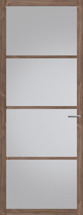 Binnendeur met glas NDB900 | Nova design | Donker eiken