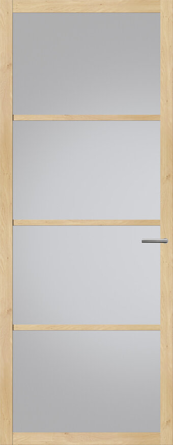 Binnendeur met glas NDB900 | Nova design | Licht eiken