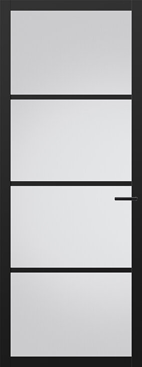 Binnendeur met glas NDB900 | Nova design | Diep zwart