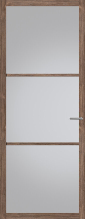 Binnendeur met glas NDB901 | Nova design | Donker eiken