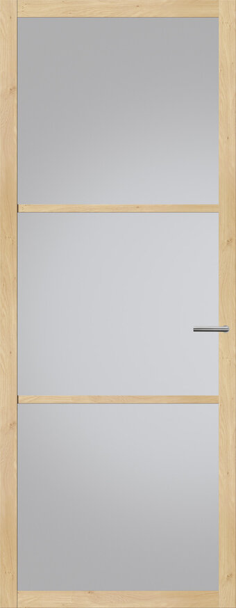 Binnendeur met glas NDB901 | Nova design | Licht eiken