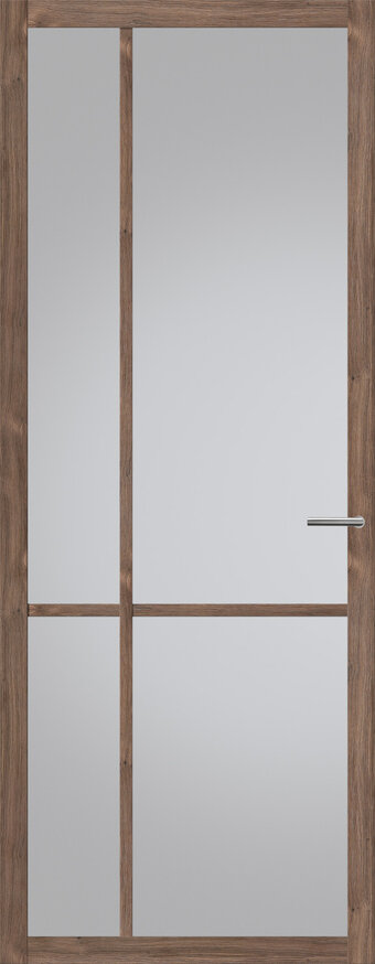 Binnendeur met glas NDB903 | Nova design | Donker eiken