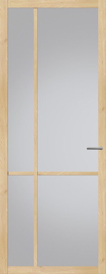 Binnendeur met glas NDB903 | Nova design | Licht eiken