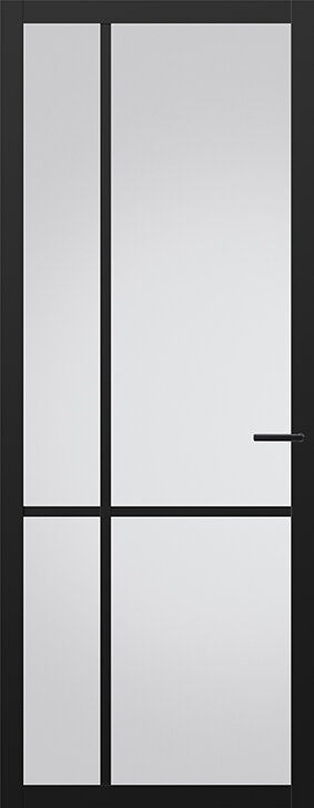 Binnendeur met glas NDB903 | Nova design | Diep zwart