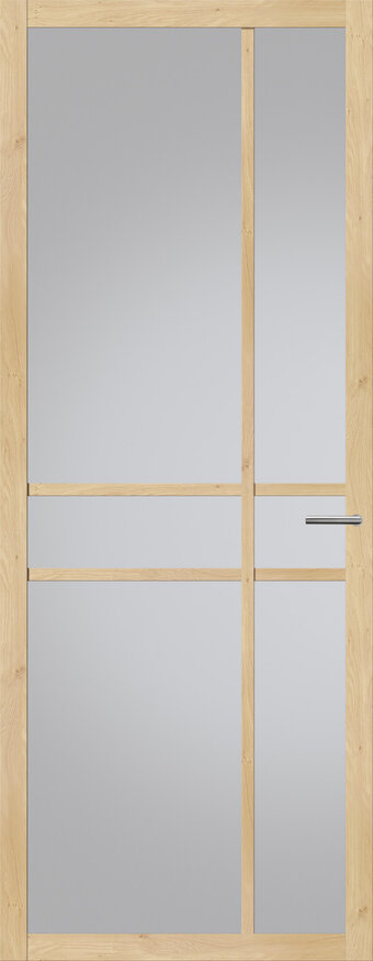 Binnendeur met glas NDB905 | Nova design | Licht eiken