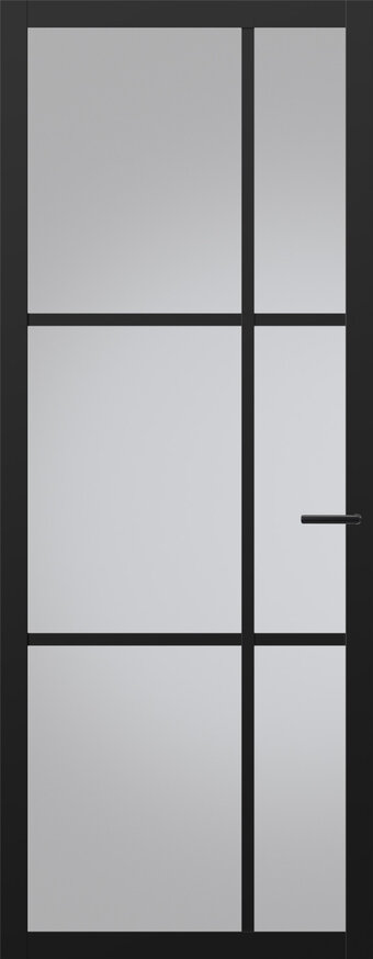 Binnendeur met glas NDB906 | Nova design | Diep zwart
