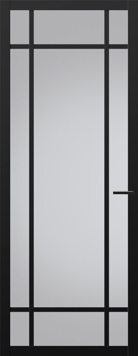 Binnendeur met glas NDB907 | Nova design | Diep zwart