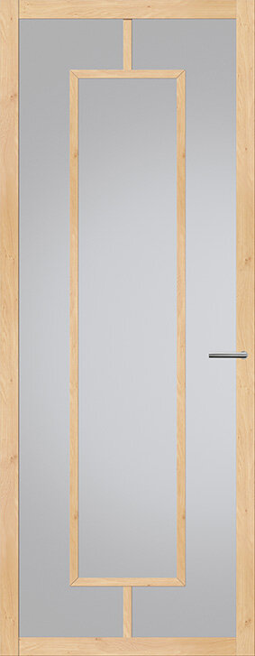 Binnendeur met glas NDB908 | Nova design | Licht eiken