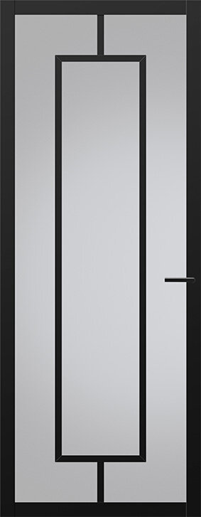 Binnendeur met glas NDB908 | Nova design | Diep zwart